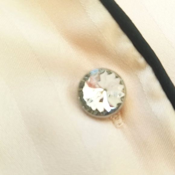 Victoria's Secret Limited Edition Rhinestone Crystal Satin Stripe Pajama Set NWT - Picture 4 of 15